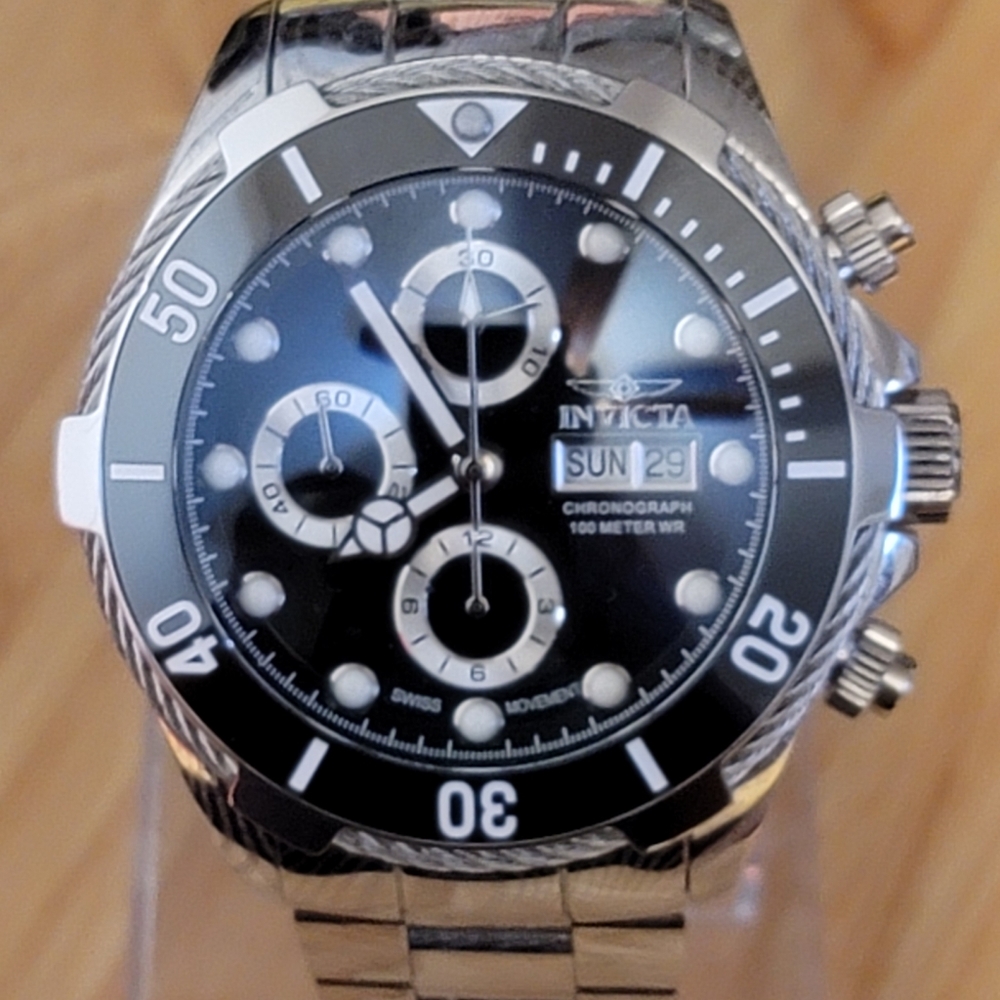 Invicta Bolt Automatic Men's Watch - 47mm, Damascus Steel 27491 (Hematite Dial)